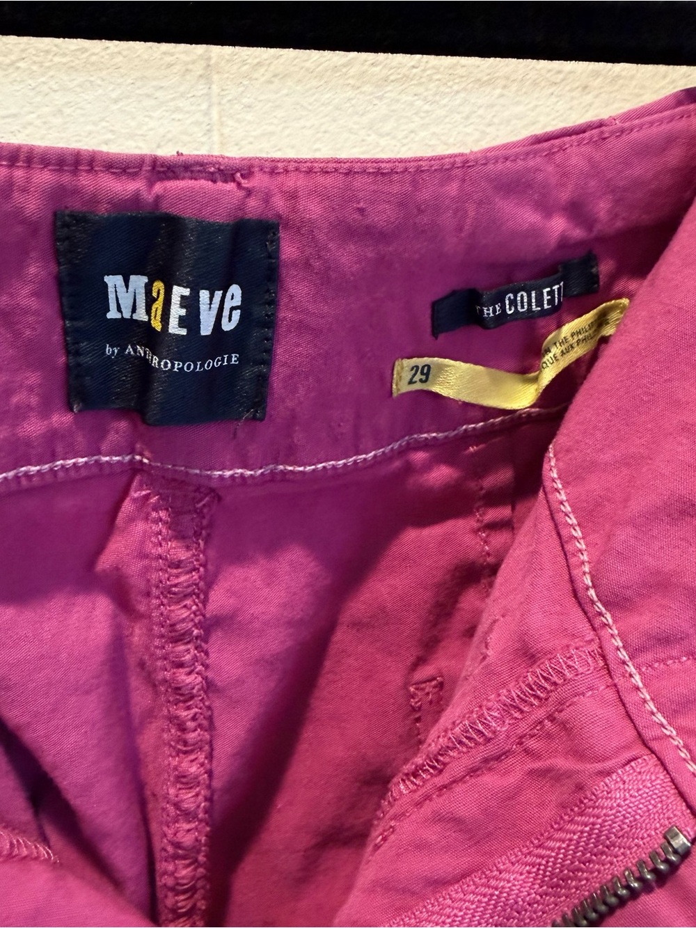 Anthropologie Maeve Pink Wide Leg Pants - Picture 6 of 6
